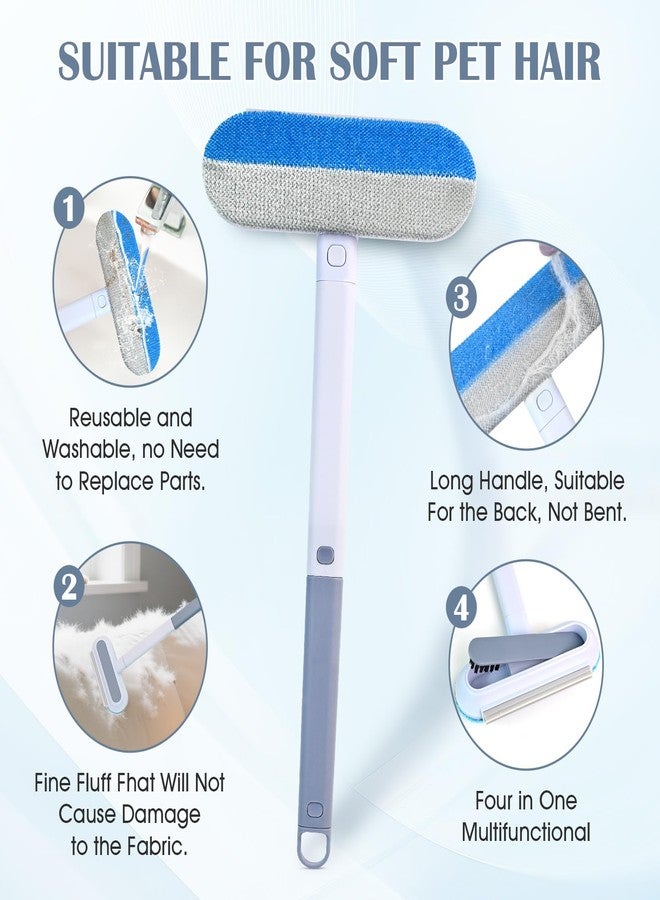 Taefuwr Pet Hair Remover 4 in 1, Pet Hair Remover Brush for Furniture, with Carpet Rake and Lint Rollers Use for Couch, Carpet, Furniture, Bedding, Car Interior Cleaning - Image 3